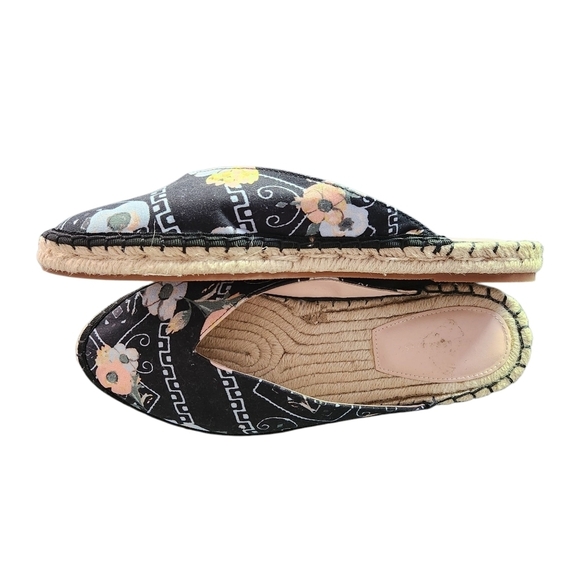 EUC ANTHROPOLOGIE AVEC LES FILLES WOMEN'S BLACK POPPY VAL SLIDE ON SZ9 - Picture 7 of 8